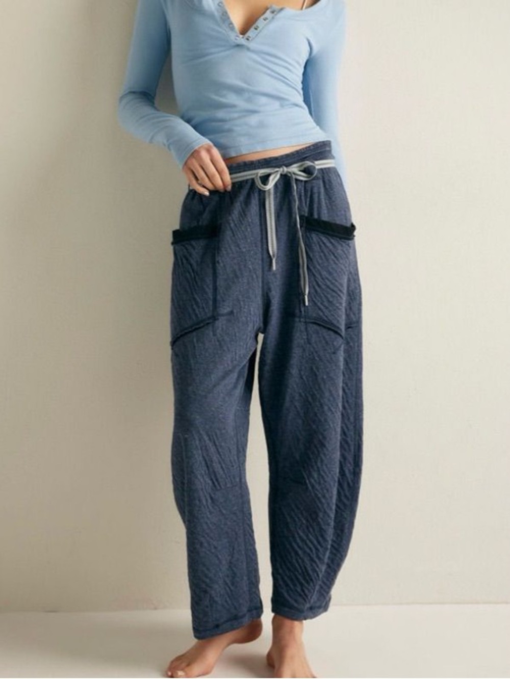 Free People Wait A Minute Barrel Pants NWT